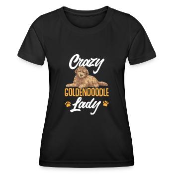 Goldendoodle Doodle Hund - Frauen Funktions-T-Shirt - Schwarz - Vorne - AI Model Female 172 light (172cm)