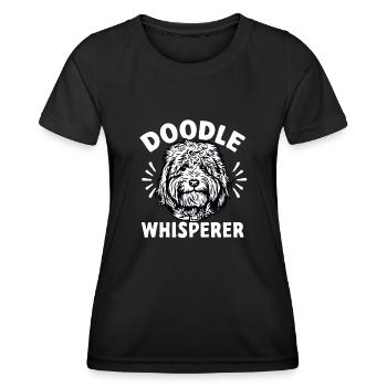 Goldendoodle Doodle Hund - Frauen Funktions-T-Shirt - Schwarz - Vorne - AI Model Female 172 light (172cm)