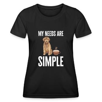 Goldendoodle Doodle Hund - Frauen Funktions-T-Shirt - Schwarz - Vorne - AI Model Female 172 light (172cm)