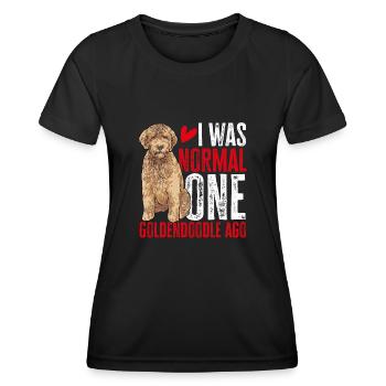 Goldendoodle Doodle Hund - Frauen Funktions-T-Shirt - Schwarz - Vorne - AI Model Female 172 light (172cm)