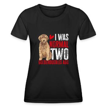 Goldendoodle Doodle Hund - Frauen Funktions-T-Shirt - Schwarz - Vorne - AI Model Female 172 light (172cm)