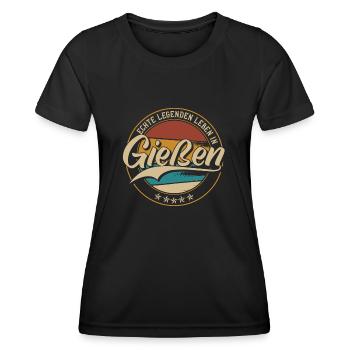 Gießen Echte Legenden leben in Gießener - Frauen Funktions-T-Shirt - Schwarz - Vorne - AI Model Female 172 light (172cm)