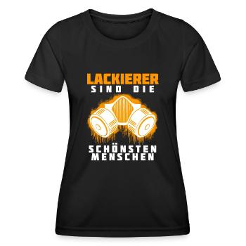 Autolackierer Spruch Lackierer - Frauen Funktions-T-Shirt - Schwarz - Vorne - AI Model Female 172 light (172cm)