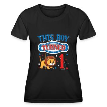 Fête d’anniversaire du carrousel - T-shirt sport Femme - noir - Devant - AI Model Female 172 light (172cm)