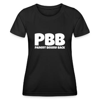 Parent derrière le dos - T-shirt sport Femme - noir - Devant - AI Model Female 172 light (172cm)