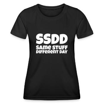 Same stuff different day - Frauen Funktions-T-Shirt - Schwarz - Vorne - AI Model Female 172 light (172cm)