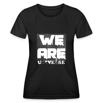 Wir sind das Universum - Frauen Funktions-T-Shirt - Schwarz - Vorne - AI Model Female 172 light (172cm)