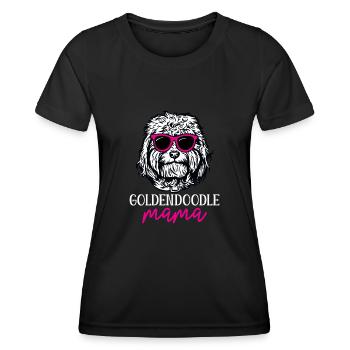 Goldendoodle Doodle Hund - Frauen Funktions-T-Shirt - Schwarz - Vorne - AI Model Female 172 light (172cm)
