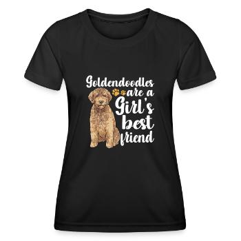 Goldendoodle Doodle Dog - Women's Functional T-Shirt - black - Front - AI Model Female 172 light (172cm)