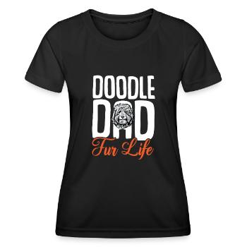 Goldendoodle Doodle Hund - Frauen Funktions-T-Shirt - Schwarz - Vorne - AI Model Female 172 light (172cm)