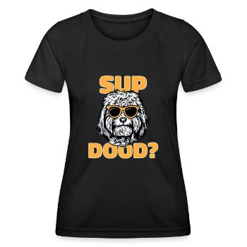 Goldendoodle Doodle Hund - Frauen Funktions-T-Shirt - Schwarz - Vorne - AI Model Female 172 light (172cm)
