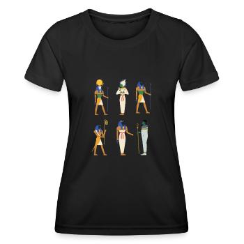 Hiéroglyphes égyptologue, Égypte ancienne - T-shirt sport Femme - noir - Devant - AI Model Female 172 light (172cm)