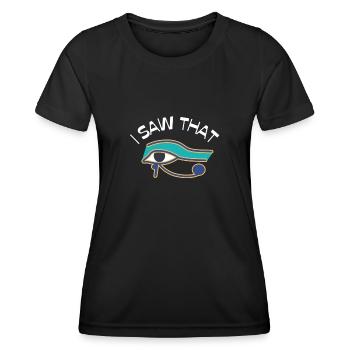 Hiéroglyphes égyptologue, Égypte ancienne - T-shirt sport Femme - noir - Devant - AI Model Female 172 light (172cm)