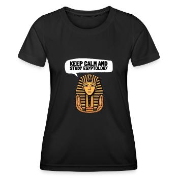 Hiéroglyphes égyptologue, Égypte ancienne - T-shirt sport Femme - noir - Devant - AI Model Female 172 light (172cm)