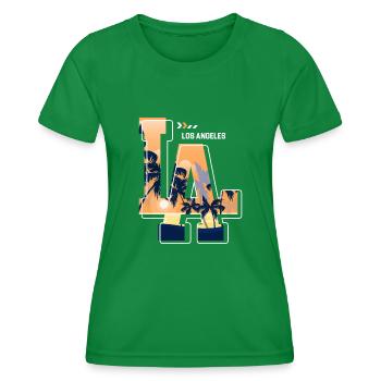 Los Angeles La Kalifornien Geschenk - Frauen Funktions-T-Shirt - Kelly Green - Vorne - AI Model Female 172 dark (172cm)