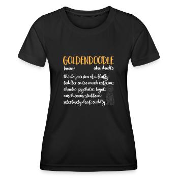 Chien Doodle Black Goldendoodle - T-shirt sport Femme - noir - Devant - AI Model Female 172 light (172cm)