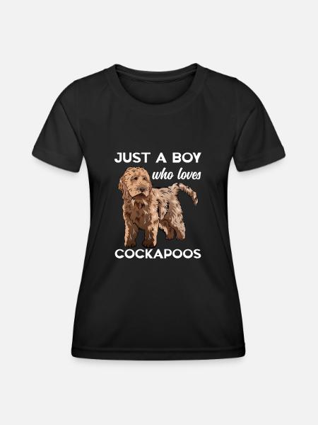 Cockapoo Hund - Frauen Funktions-T-Shirt - Schwarz