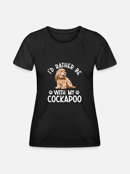 Cockapoo Hund - Frauen Funktions-T-Shirt - Schwarz