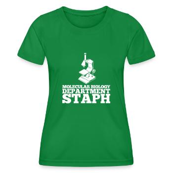 Biologiste Biologiste Microscope Biologiste moléculaire - T-shirt sport Femme - vert - Devant - AI Model Female 172 dark (172cm)