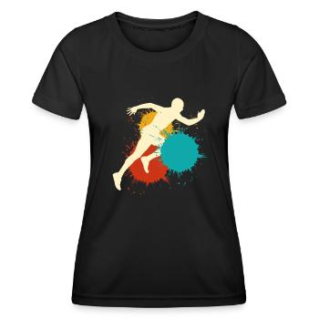 Coureur Running Retro Running - T-shirt sport Femme - noir - Devant - AI Model Female 172 light (172cm)