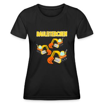 Bagger Baustelle Baggerfahrer - Frauen Funktions-T-Shirt - Schwarz - Vorne - AI Model Female 172 light (172cm)