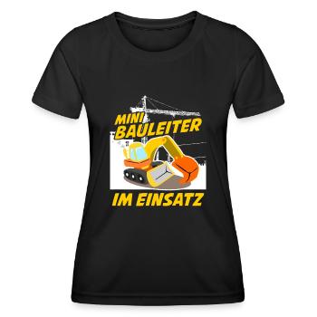Bagger Bauleiter Baustelle Baggerfahrer - Frauen Funktions-T-Shirt - Schwarz - Vorne - AI Model Female 172 light (172cm)