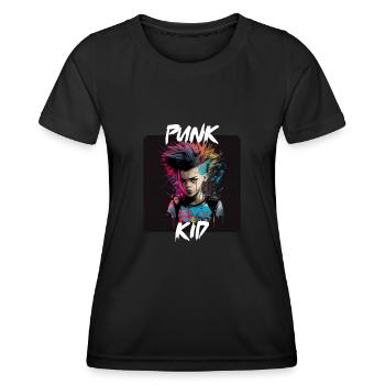 Graffiti Style - Cool Punk Child 1 - Women's Functional T-Shirt - black - Front - AI Model Female 172 light (172cm)