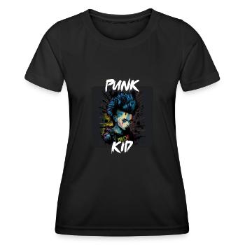 Graffiti Style - Cool Punk Kid 2 - Women's Functional T-Shirt - black - Front - AI Model Female 172 light (172cm)