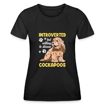 Cockapoo Chien - T-shirt sport Femme - noir - Devant - AI Model Female 172 light (172cm)