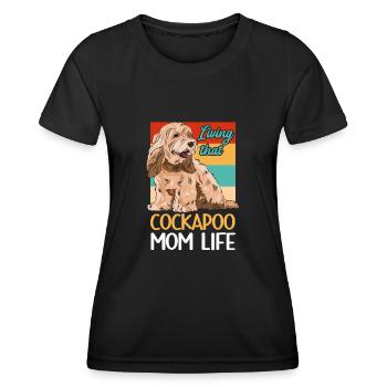 Cockapoo Chien - T-shirt sport Femme - noir - Devant - AI Model Female 172 light (172cm)