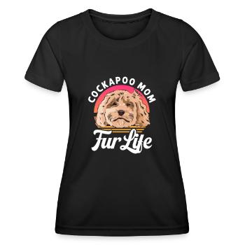 Cockapoo Chien - T-shirt sport Femme - noir - Devant - AI Model Female 172 light (172cm)