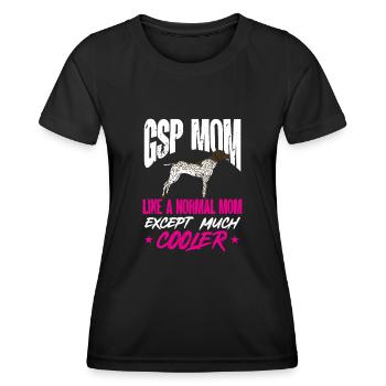 Chien GSP allemand à poil court - T-shirt sport Femme - noir - Devant - AI Model Female 172 light (172cm)