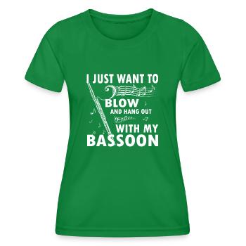 Instrument à vent Musique Bassoniste - T-shirt sport Femme - vert - Devant - AI Model Female 172 dark (172cm)