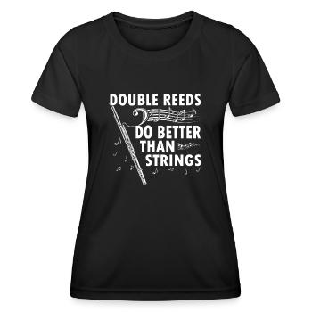 Holzblasinstrument Musik Bassoonist - Frauen Funktions-T-Shirt - Schwarz - Vorne - AI Model Female 172 light (172cm)
