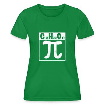 Pi Tag Symbole de sucre Formule Professeur de mathématiques Chemi - T-shirt sport Femme - vert - Devant - AI Model Female 172 dark (172cm)