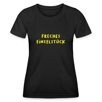 Freches Einzelstück Freches Einzelkind Freches... - Frauen Funktions-T-Shirt - Schwarz - Vorne - AI Model Female 172 light (172cm)