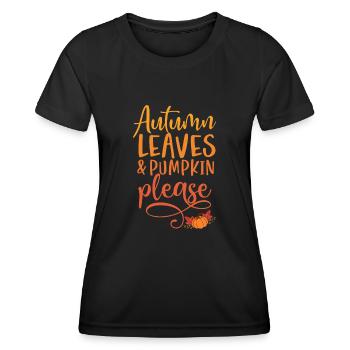 Jolie tenue de Thanksgiving Automne & Automne Amoureux - T-shirt sport Femme - noir - Devant - AI Model Female 172 light (172cm)