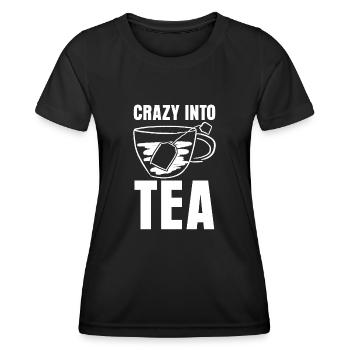 Teacup Tea Drinker Tea Tea Bags - Women's Functional T-Shirt - black - Front - AI Model Female 172 light (172cm)