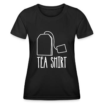 Tea Cup Tea Drinker Tea Bag Tea Cup - Women's Functional T-Shirt - black - Front - AI Model Female 172 light (172cm)