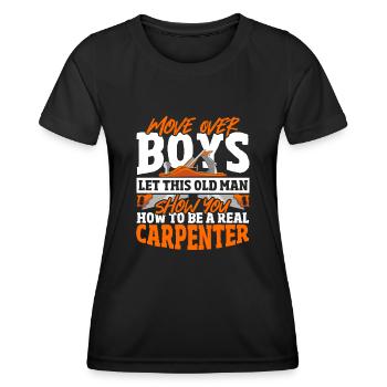 Comment être un vrai menuisier menuisier menuisier - T-shirt sport Femme - noir - Devant - AI Model Female 172 light (172cm)