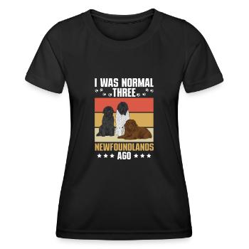 Terre-Neuve Chien de Terre-Neuve - T-shirt sport Femme - noir - Devant - AI Model Female 172 light (172cm)