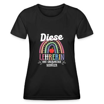 Grundschullehrerin - Diese Lehrerin hat großartige - Frauen Funktions-T-Shirt - Schwarz - Vorne - AI Model Female 172 light (172cm)