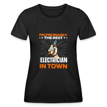 Électricien Technicien en électronique pinces - T-shirt sport Femme - noir - Devant - AI Model Female 172 light (172cm)
