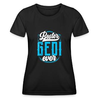 Bester Gedi Ever Taufgedi Firmged - Frauen Funktions-T-Shirt - Schwarz - Vorne - AI Model Female 172 light (172cm)