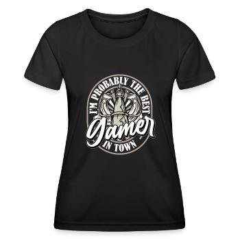 Jeu de société Jeu de société Drôle - T-shirt sport Femme - noir - Devant - AI Model Female 172 light (172cm)