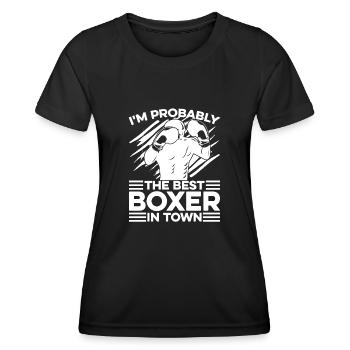 Boxen Boxer Witzig - Frauen Funktions-T-Shirt - Schwarz - Vorne - AI Model Female 172 light (172cm)