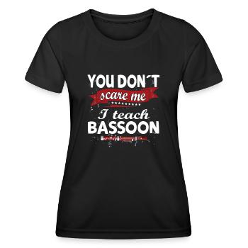 Holzblasinstrument Musik Bassoonist - Frauen Funktions-T-Shirt - Schwarz - Vorne - AI Model Female 172 light (172cm)