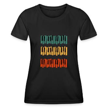Licence de synchronisation Musique Baby Grand Piano - T-shirt sport Femme - noir - Devant - AI Model Female 172 light (172cm)