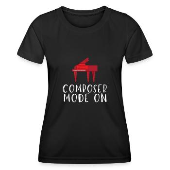 Licence de synchronisation Musique Baby Grand Piano - T-shirt sport Femme - noir - Devant - AI Model Female 172 light (172cm)
