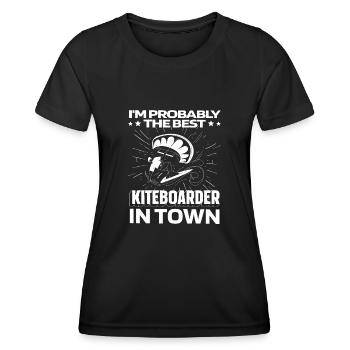 Kitesurfer Kitesurf Kitesurf Drôle - T-shirt sport Femme - noir - Devant - AI Model Female 172 light (172cm)